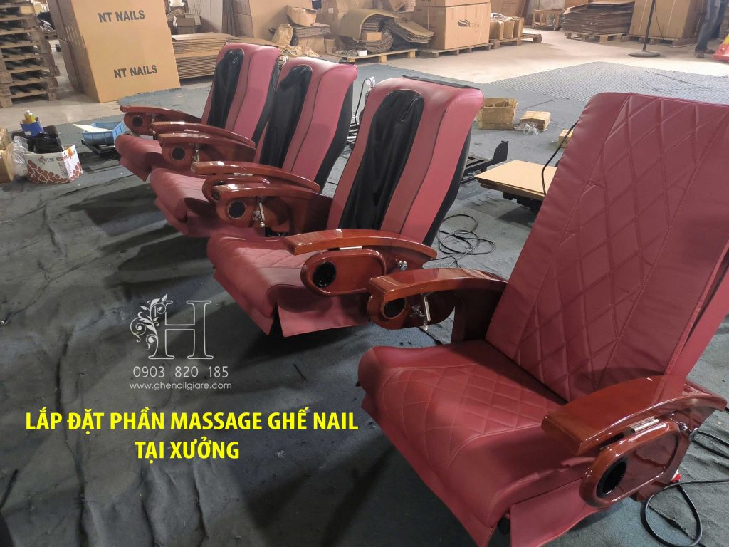 phần massage của ghế nail pedicure