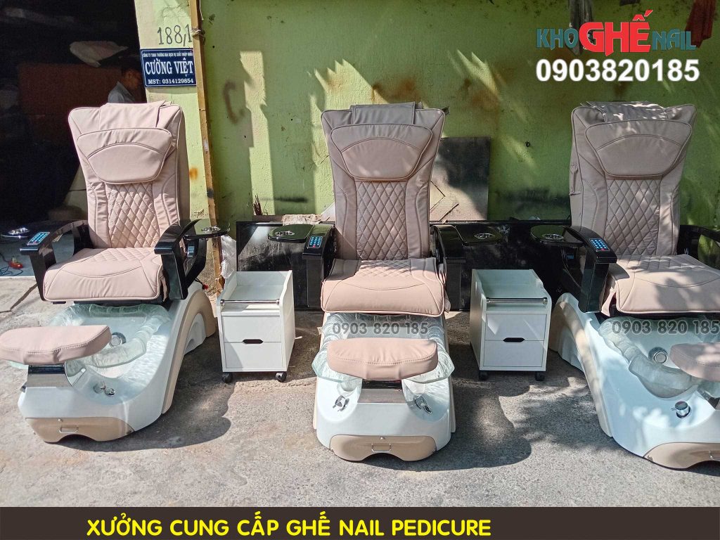 ghế nail pedicure màu da